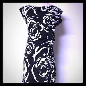 WHBM Floral Ruffle Sheath Dress